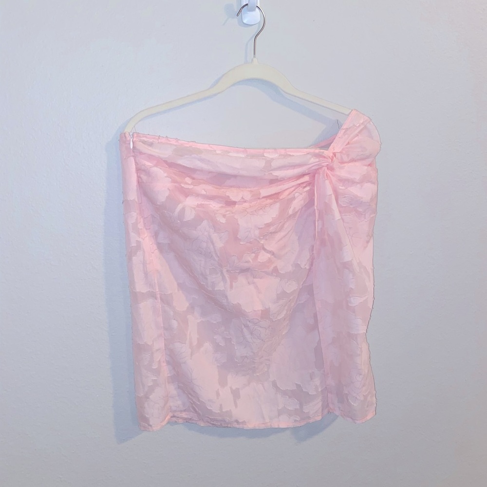 PrettyLittleThing Pink Floral Mini Skirt